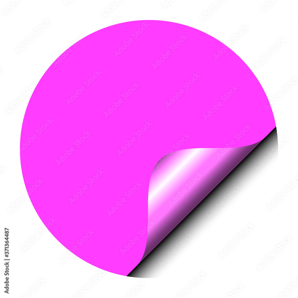 round label sticker with corner egde round label sticker with corner egde