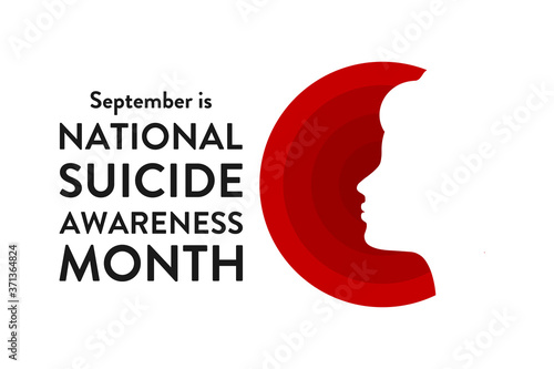 National Suicide Awareness Month. Holiday concept. Template for background, banner, card, poster with text inscription. Vector EPS10 illustration.