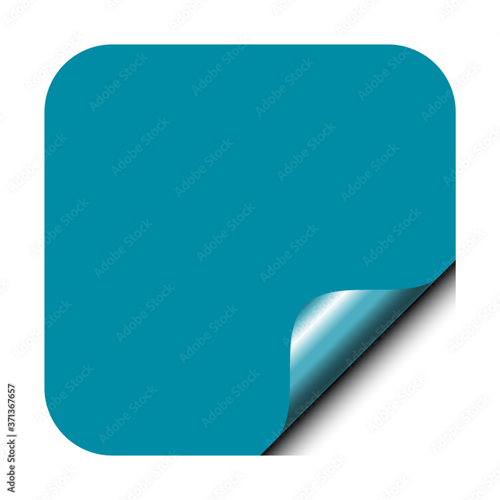 square label sticker with corner flip curl square label sticker with corner flip curl
