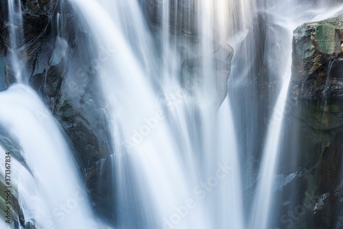 Close-up waterfall, Shifen Waterfall, New Taipei, Taiwan.