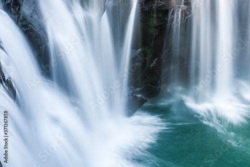 Close-up of the Shifen Waterfall in New Taipei City  Taiwan.