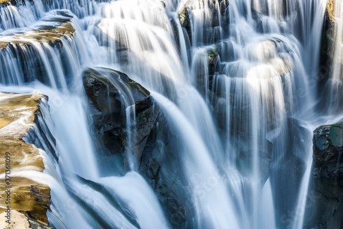 Close-up waterfall  natural background