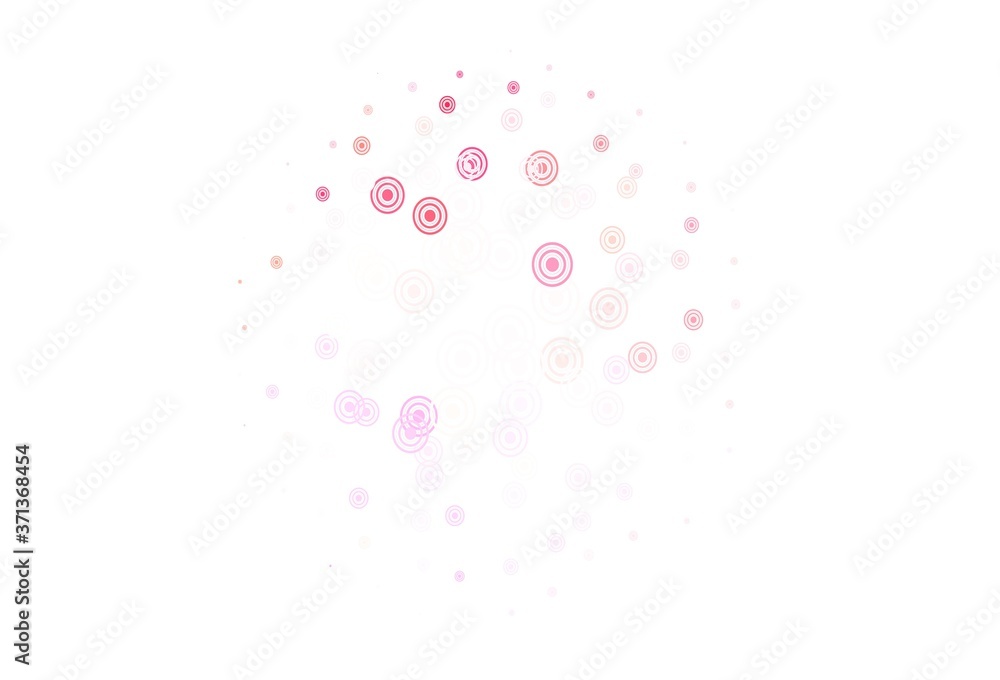 Light Pink, Yellow vector texture with disks, lines.