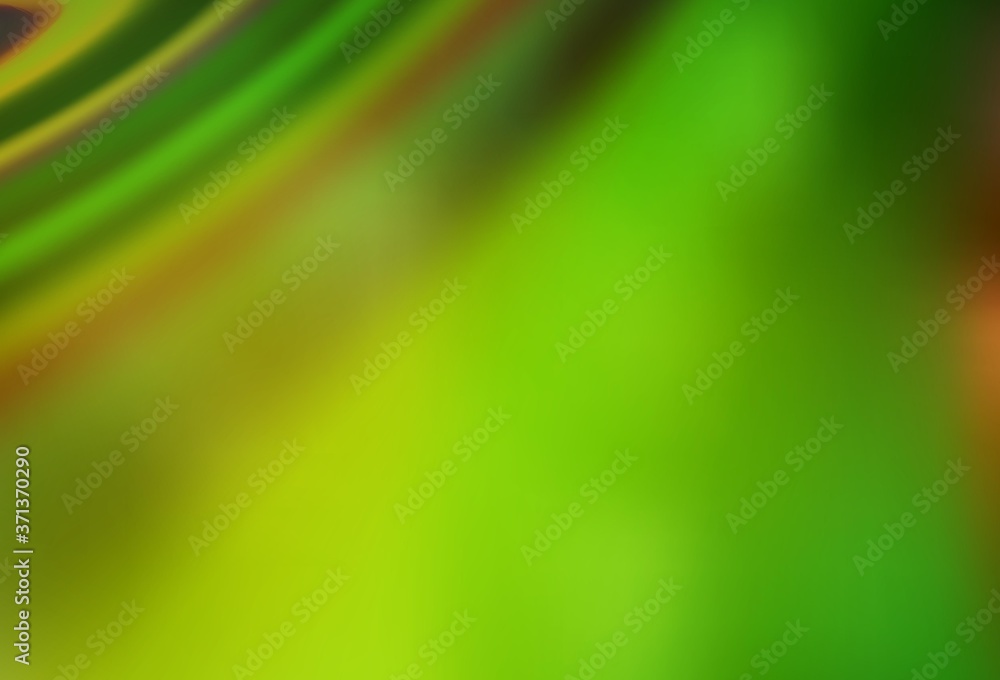 Obraz premium Light Green, Yellow vector blurred shine abstract template.
