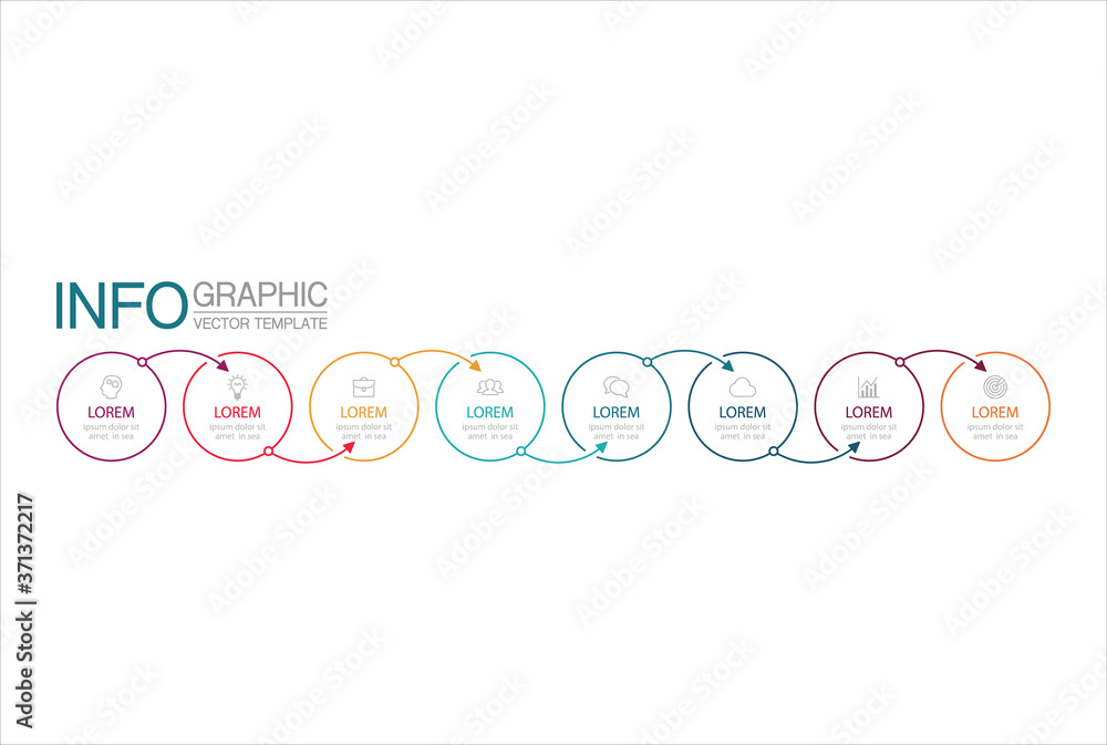 Vector infographic template with 8 steps or options. Data presentation, business concept design for web, brochure, diagram. Vector infographic template with 8 steps or options. Data presentation, business concept design for web, brochure, diagram.