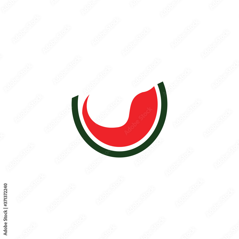 Watermelon fruit logo design template Watermelon fruit logo design template