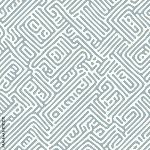 Abstract organic background, natural maze labyrinth, reaction diffusion pattern, organic shapes seamless vector pattern