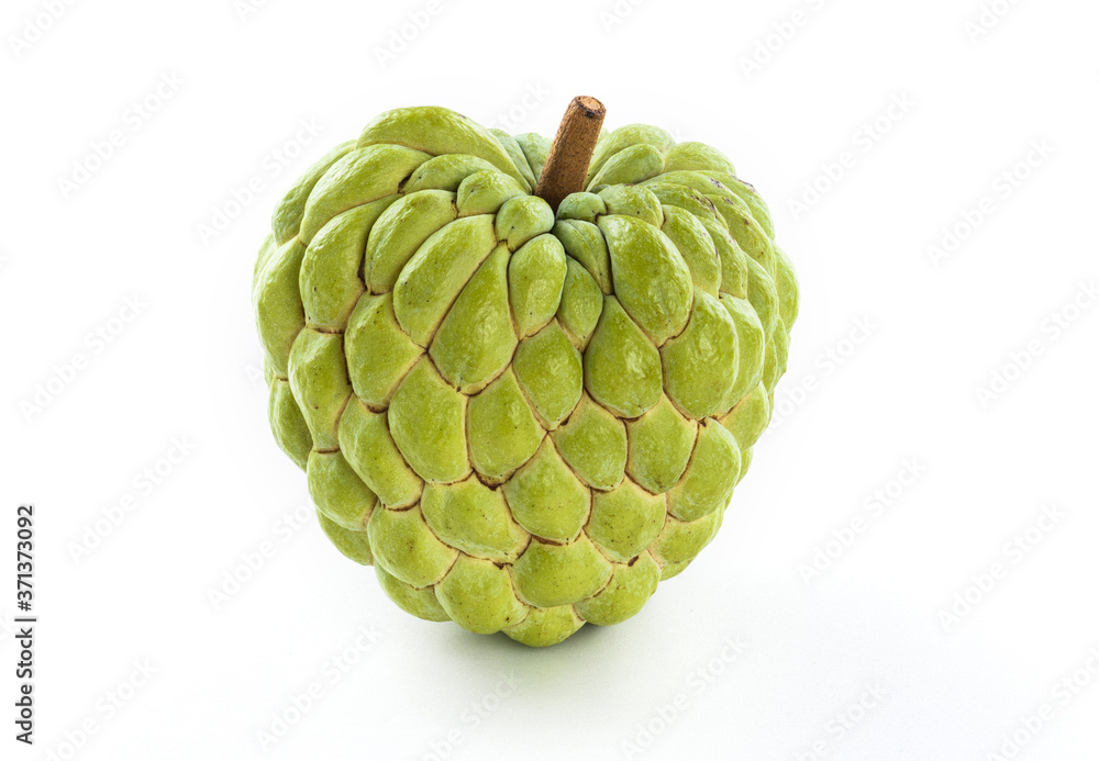 Ripe sugar Apple (custard apple) fruit isolated on white background Ripe sugar Apple (custard apple) fruit isolated on white background