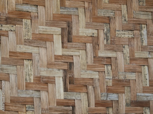 Rattan texture  detail handcraft bamboo weaving texture background.