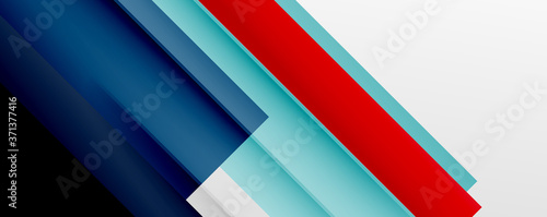 Geometric abstract backgrounds with shadow lines, modern forms, rectangles, squares and fluid gradients. Bright colorful stripes cool backdrops