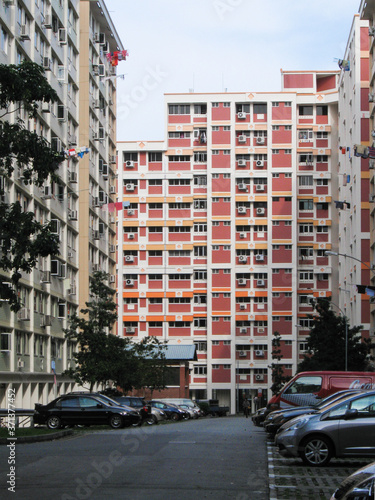 10 March 2009, Singapore: HDB Apartment Neighborhood.
