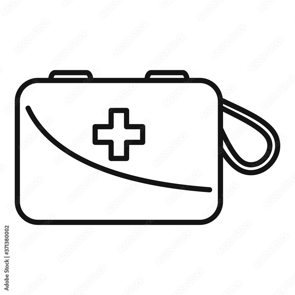 Survival first aid kit icon. Outline survival first aid kit vector icon for web design isolated on white background Survival first aid kit icon. Outline survival first aid kit vector icon for web design isolated on white background