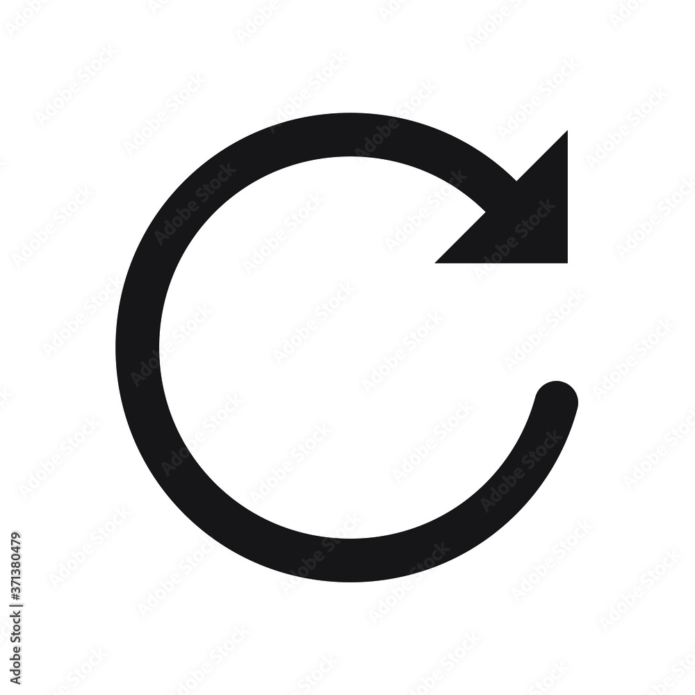 Reload and update vector icon. Redo and undo button. Web and application arrowhead controller symbol. Refresh pointer indicator sign. Simple flat shape direction logo. Isolated on white background. Reload and update vector icon. Redo and undo button. Web and application arrowhead controller symbol. Refresh pointer indicator sign. Simple flat shape direction logo. Isolated on white background.