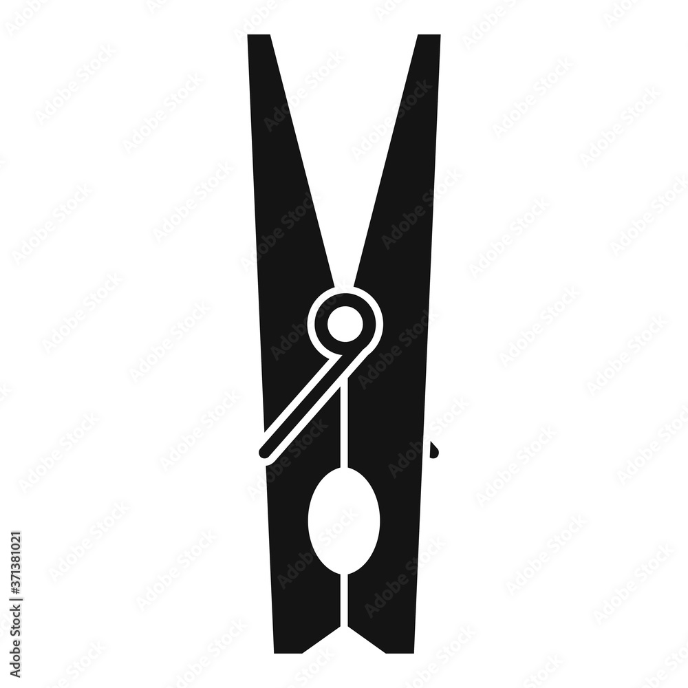 Clothes pin clip icon. Simple illustration of clothes pin clip vector icon for web design isolated on white background Clothes pin clip icon. Simple illustration of clothes pin clip vector icon for web design isolated on white background