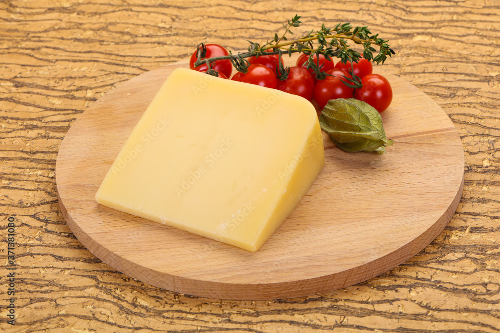 Hard parmesan cheese piece Hard parmesan cheese piece