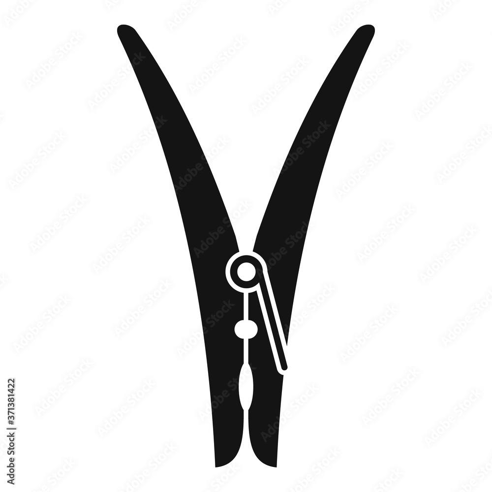 Photo clothes pin icon. Simple illustration of photo clothes pin vector icon for web design isolated on white background Photo clothes pin icon. Simple illustration of photo clothes pin vector icon for web design isolated on white background