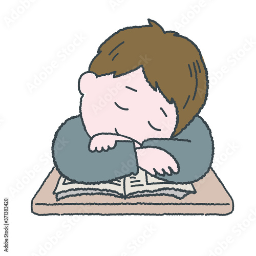 授業中に眠る学生