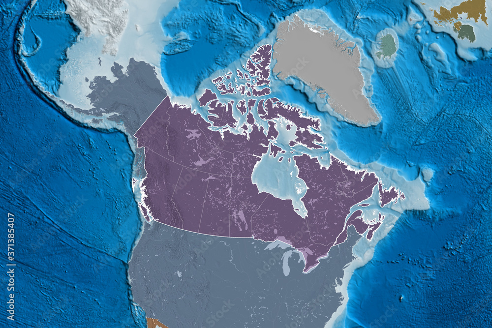 Canada borders. Administrative