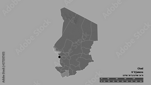 Location of Logone Oriental, region of Chad,. Bilevel photo