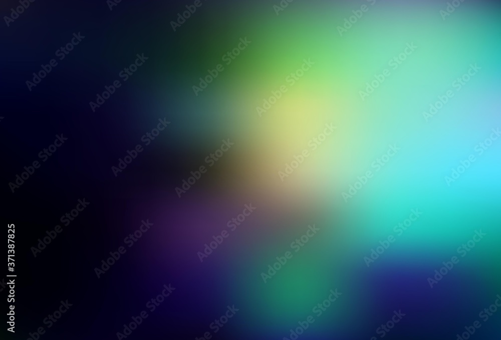 Dark Blue, Yellow vector blurred shine abstract template.