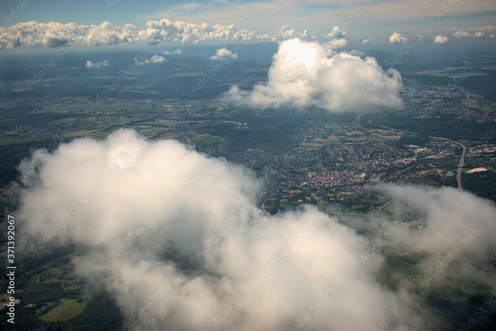 Cumulus Wolke über Süddeutschland 21.6.2020