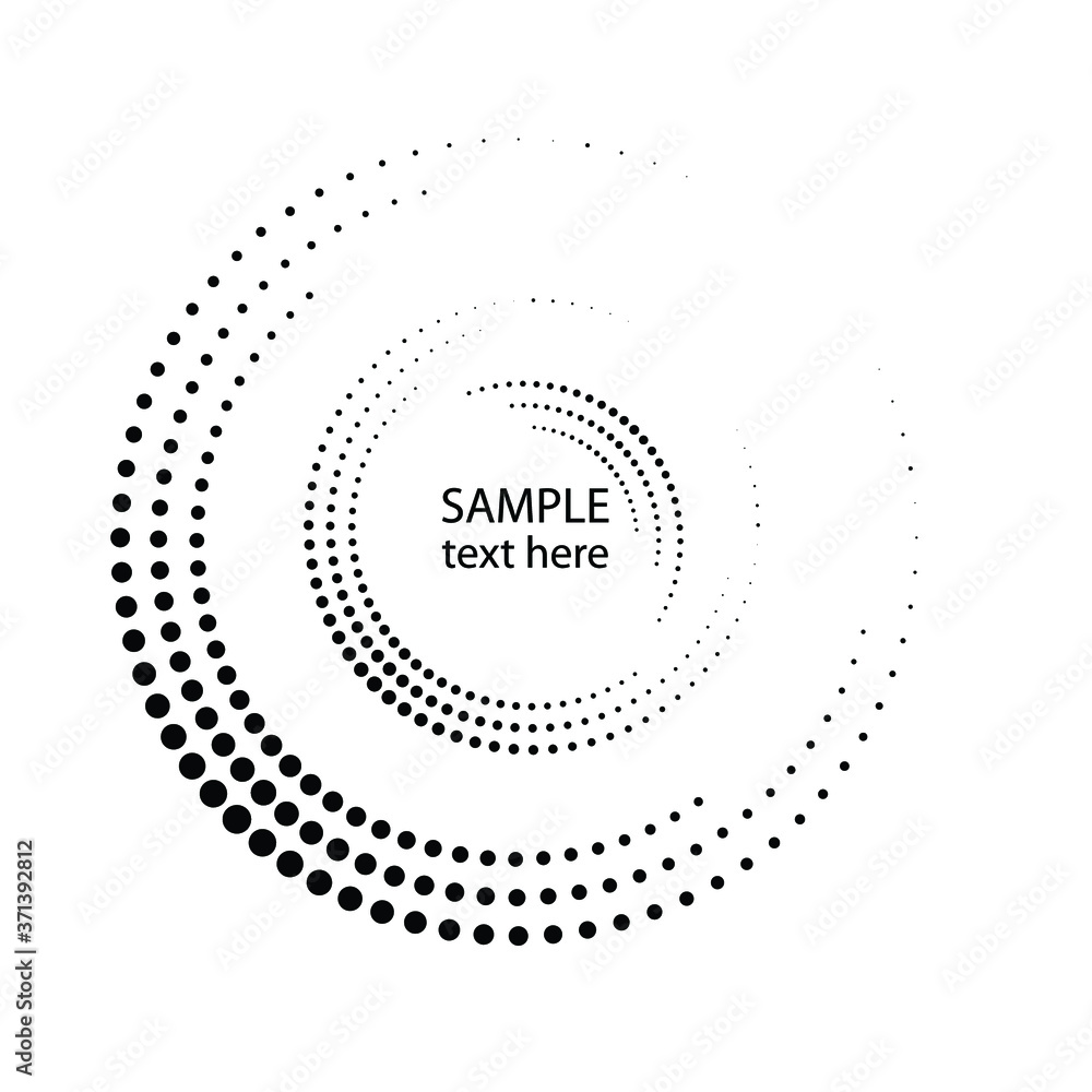 Halftone dots in circle form. round logo . vector dotted frame . design element Halftone dots in circle form. round logo . vector dotted frame . design element