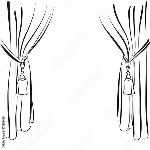 curtains on stage drawing drawing