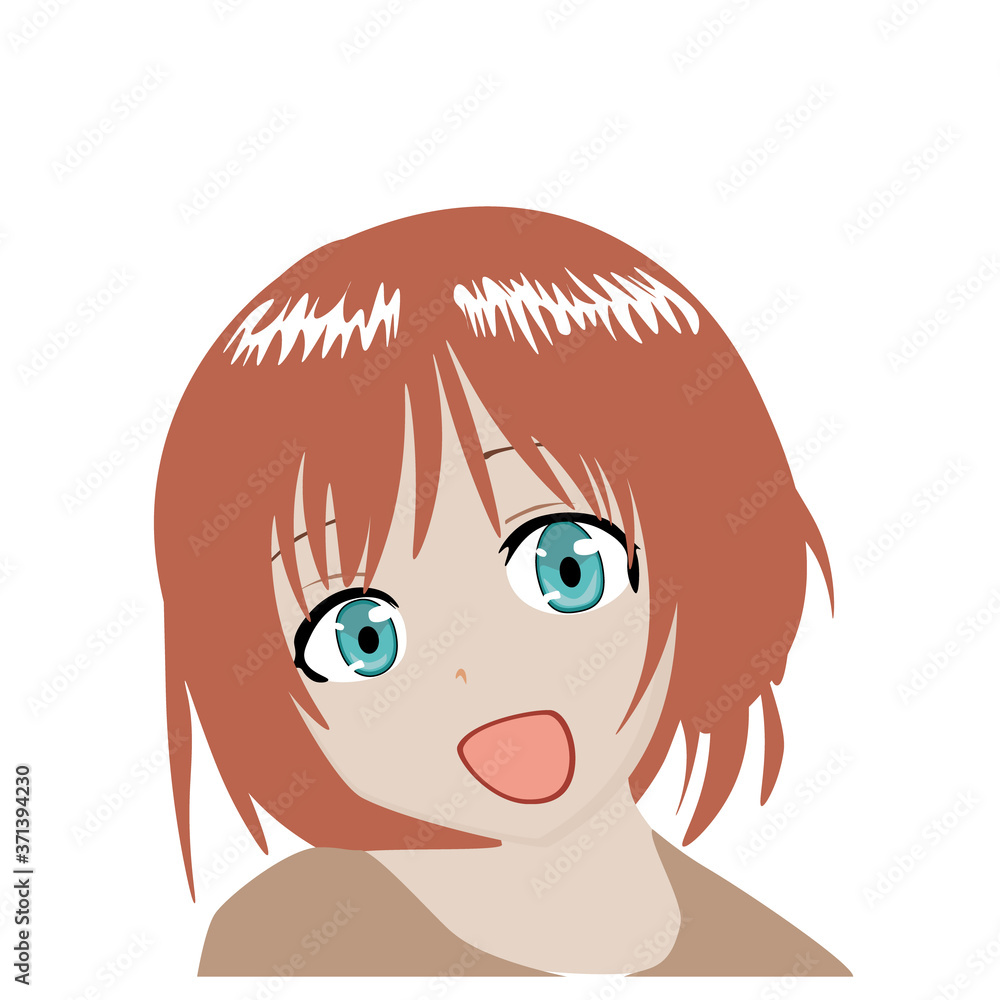 Vector anime charter beautiful face japan style Vector anime charter beautiful face japan style
