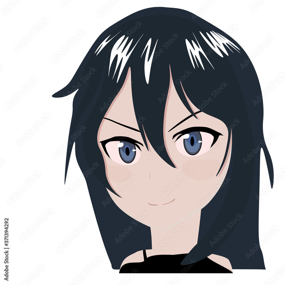 Vector anime charter beautiful face japan style Vector anime charter beautiful face japan style