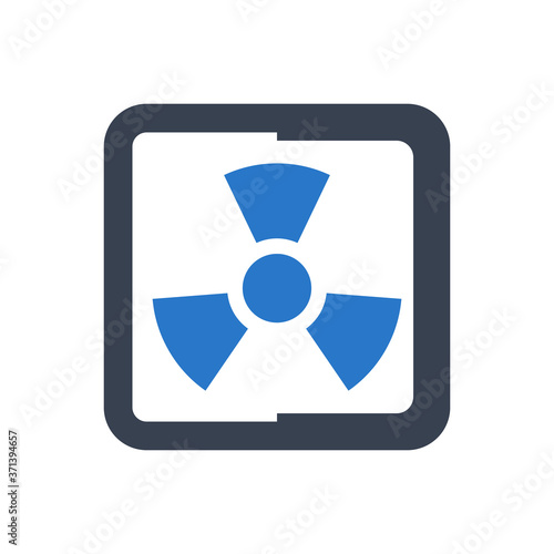 Radiation sign icon