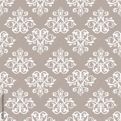 Classic seamless vector pattern. Damask orient ornament. Classic vintage background. Orient white ornament for fabric, wallpaper and packaging