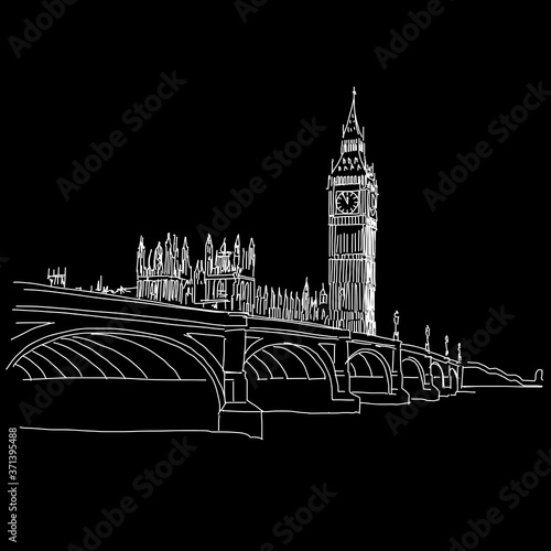 London skyline drawing