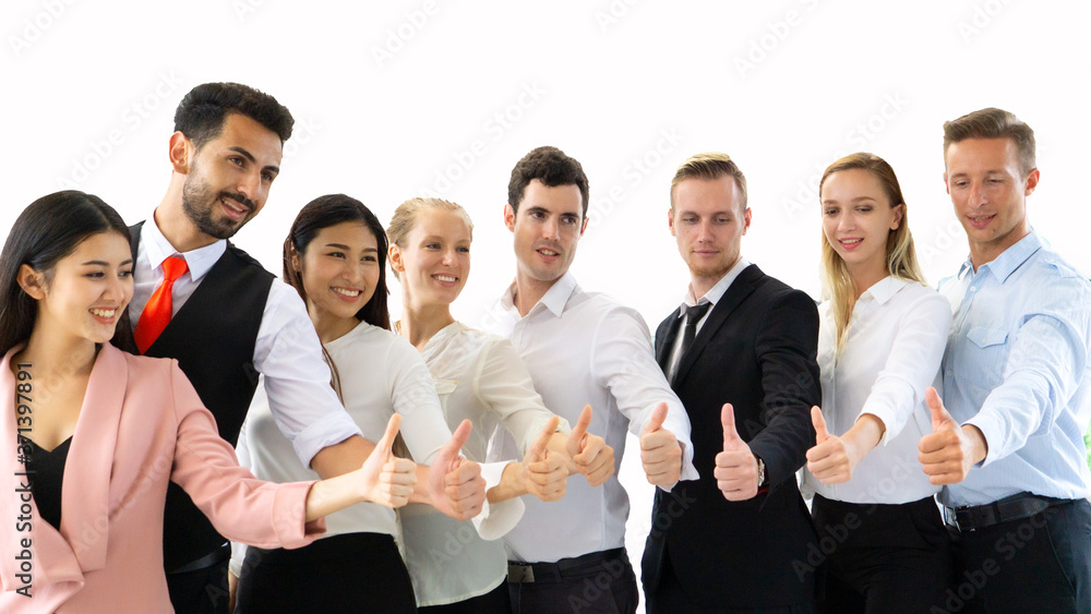 Fototapeta premium business team with thumbs up