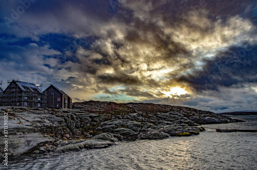 The colors of Scandinavia in te winter photo