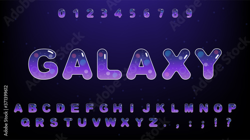 Cute galaxy alphabet set