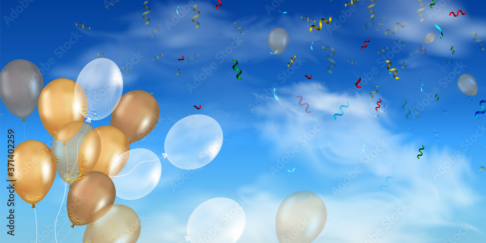Flying bright Colorful Balloons Flying bright Colorful Balloons
