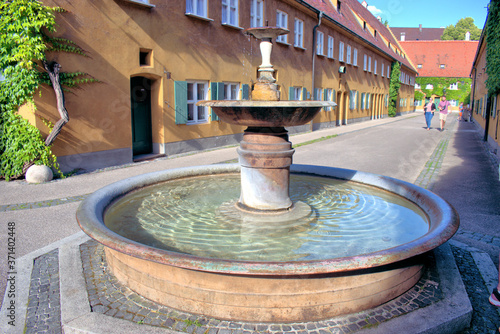 Fuggerei in Augsburg in Deutschland 4.7.2020