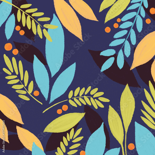 Spring summer Nature pattern, illustration