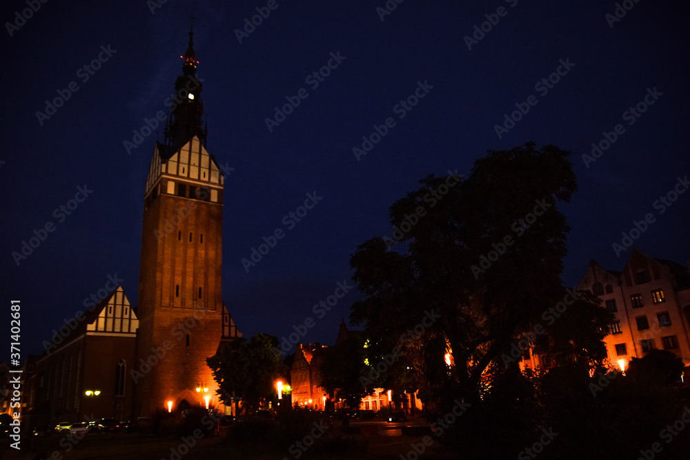 Fototapeta premium Elbląg nocą