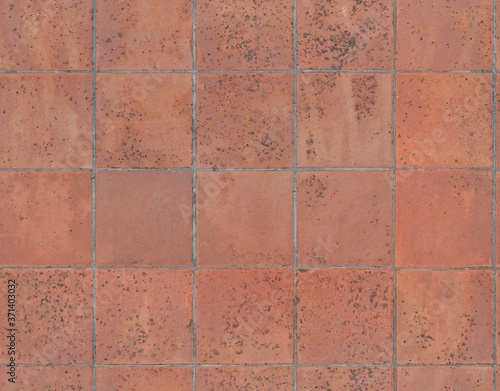 Seamless terracotta Italian tiles texture. Repeatable pattern, seams free, perfect as renders, rendering and architectural works.