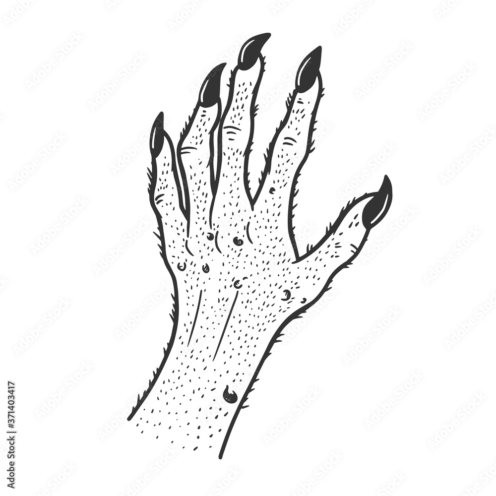 Fabulous monster hand sketch raster illustration Fabulous monster hand sketch raster illustration
