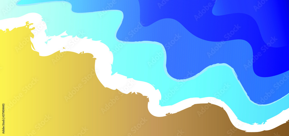 
Abstract beach. Waves with foam - vector image for lanterns.