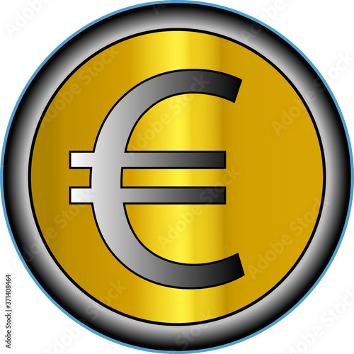 Símbolo de una moneda de euro