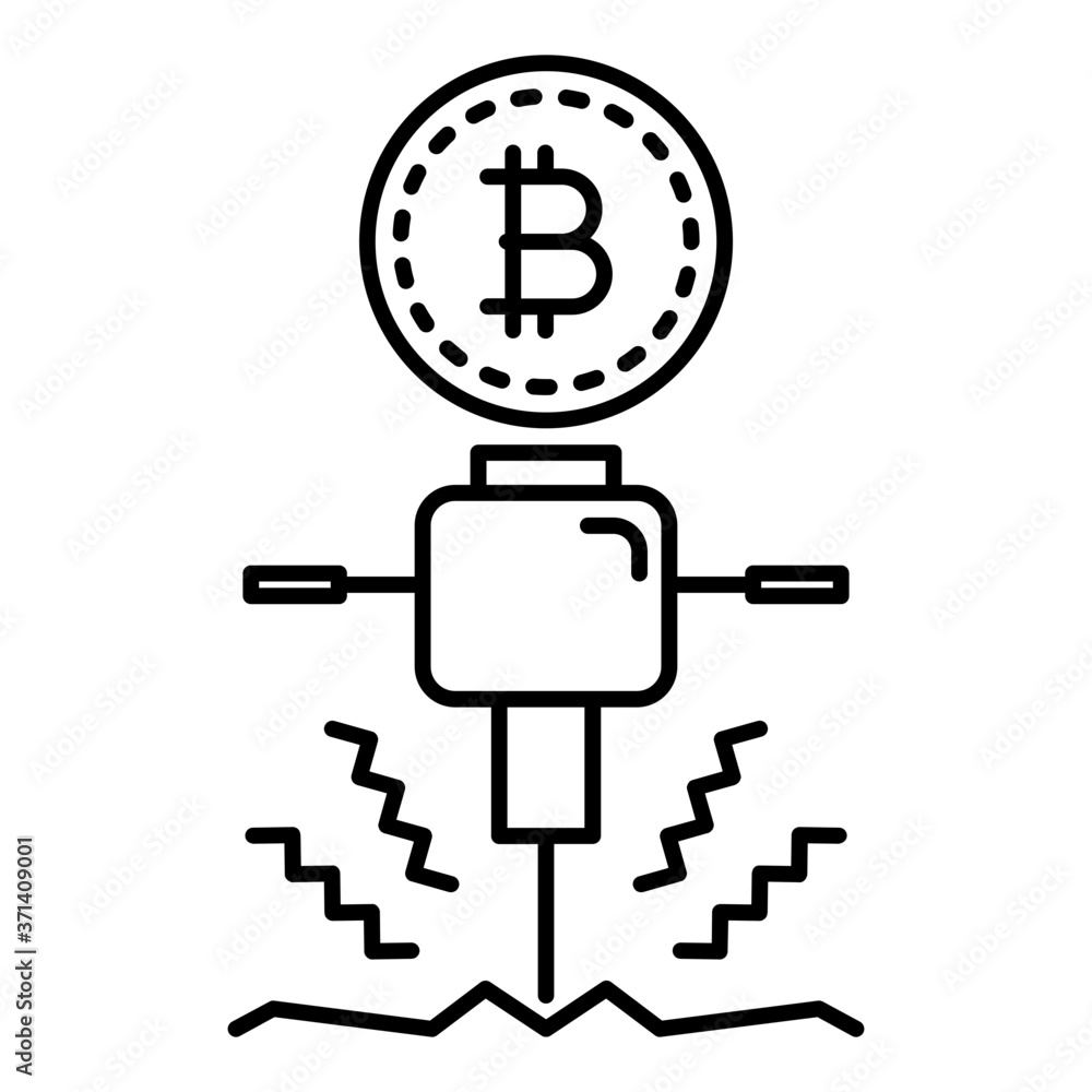 Mining bitcoin icon Mining bitcoin icon