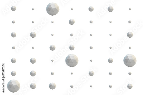 White Sphere on white background. Sphere mockup. 3d illustration