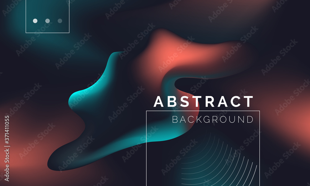 Naklejka premium abstract fluid 3d shape background banner flyer design