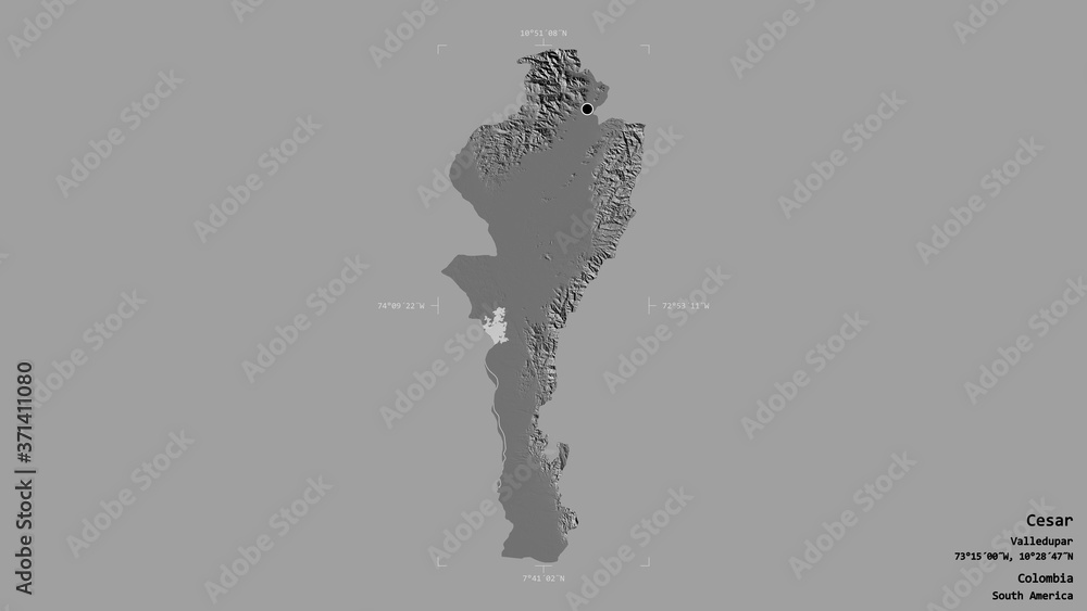 Cesar - Colombia. Bounding box. Bilevel Cesar - Colombia. Bounding box. Bilevel