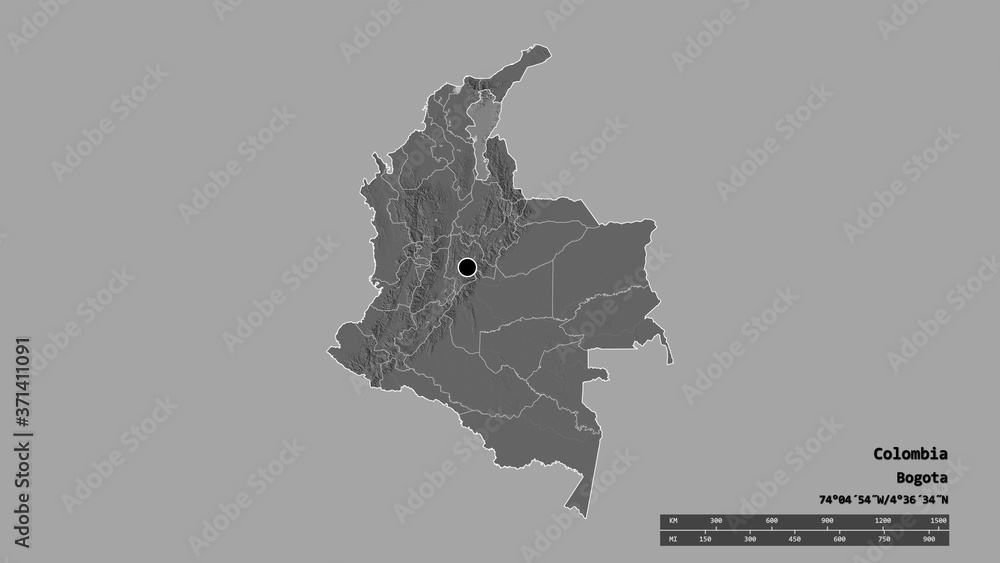 Location of Cesar, department of Colombia,. Bilevel Location of Cesar, department of Colombia,. Bilevel