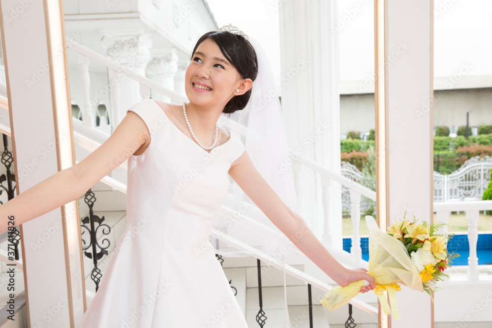 笑顔の新婦 笑顔の新婦
