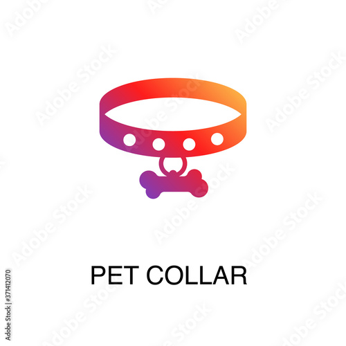 .gradient pet collar icon, simple sign and symbol from Pet-vet collection, design element for User Interface